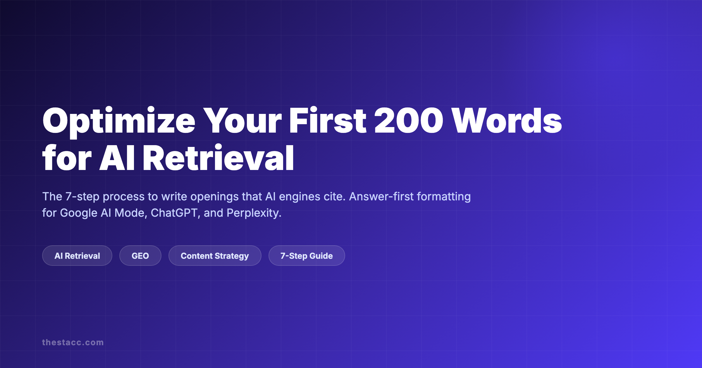 Optimize Your First 200 Words for AI Retrieval