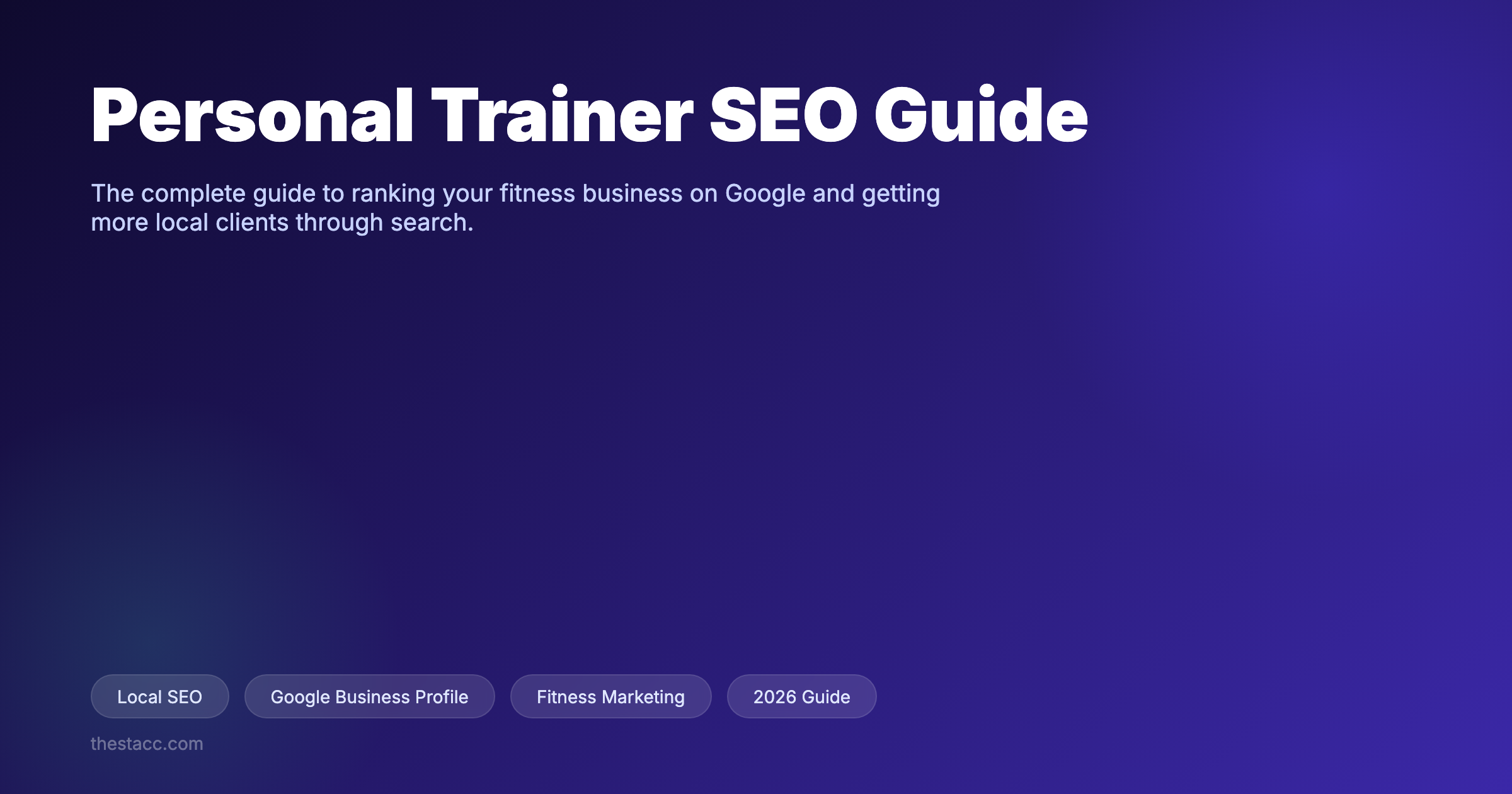 Personal Trainer SEO: The Complete Guide (2026)