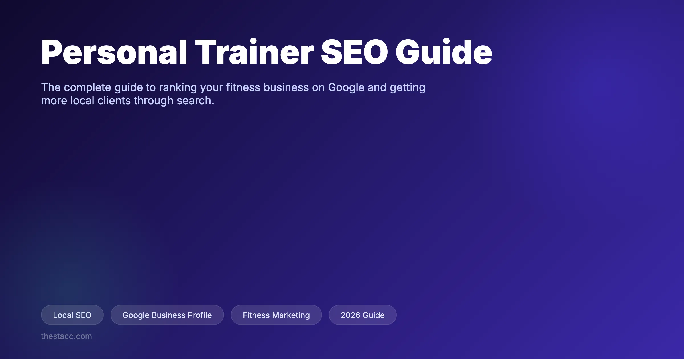 Personal Trainer SEO: The Complete Guide (2026)