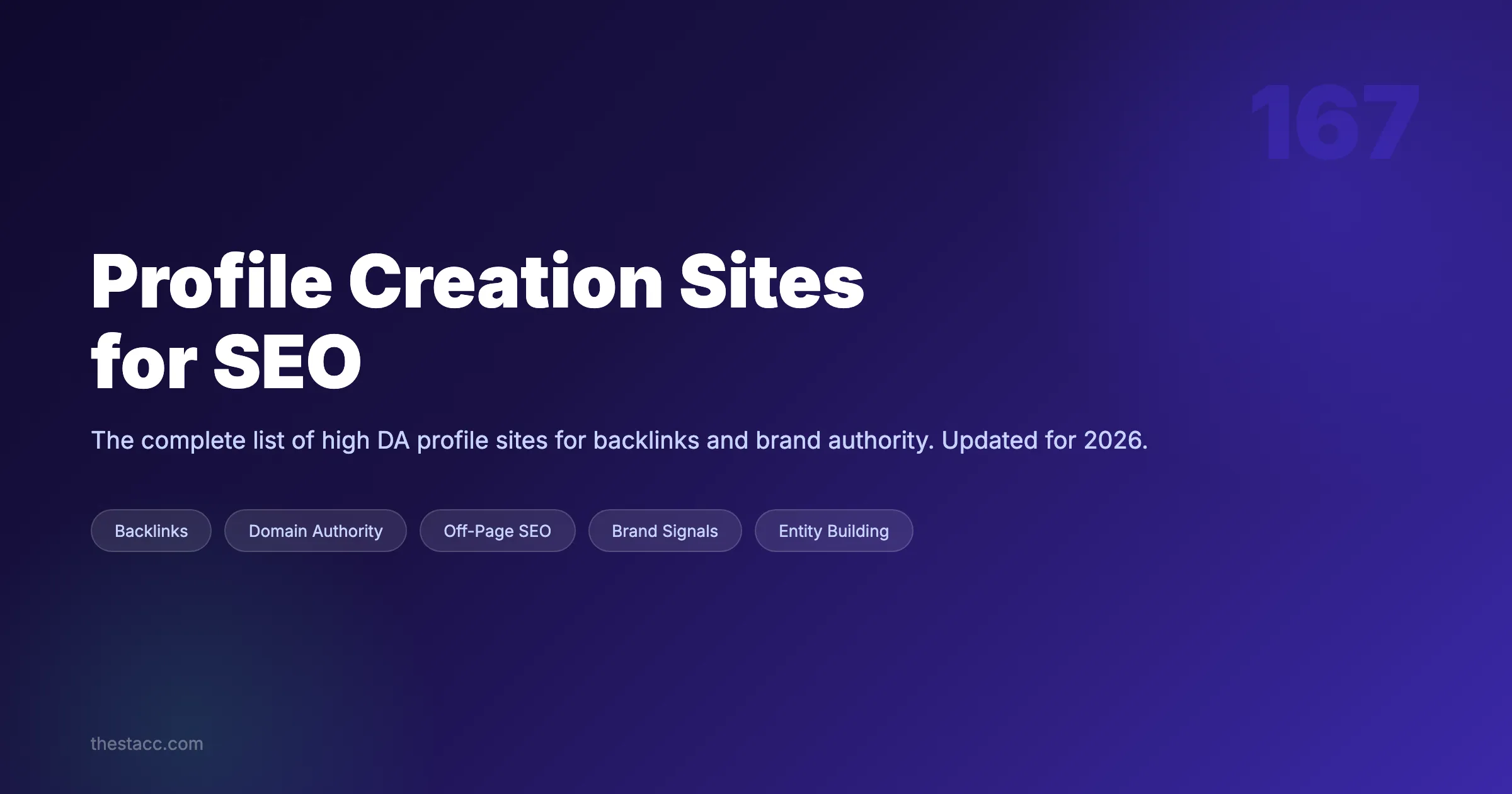 167 Profile Creation Sites for SEO (By Category)