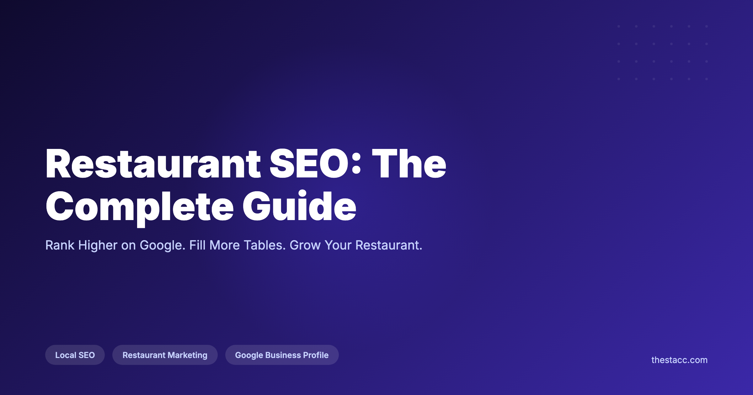Restaurant SEO: The Complete Guide for 2026