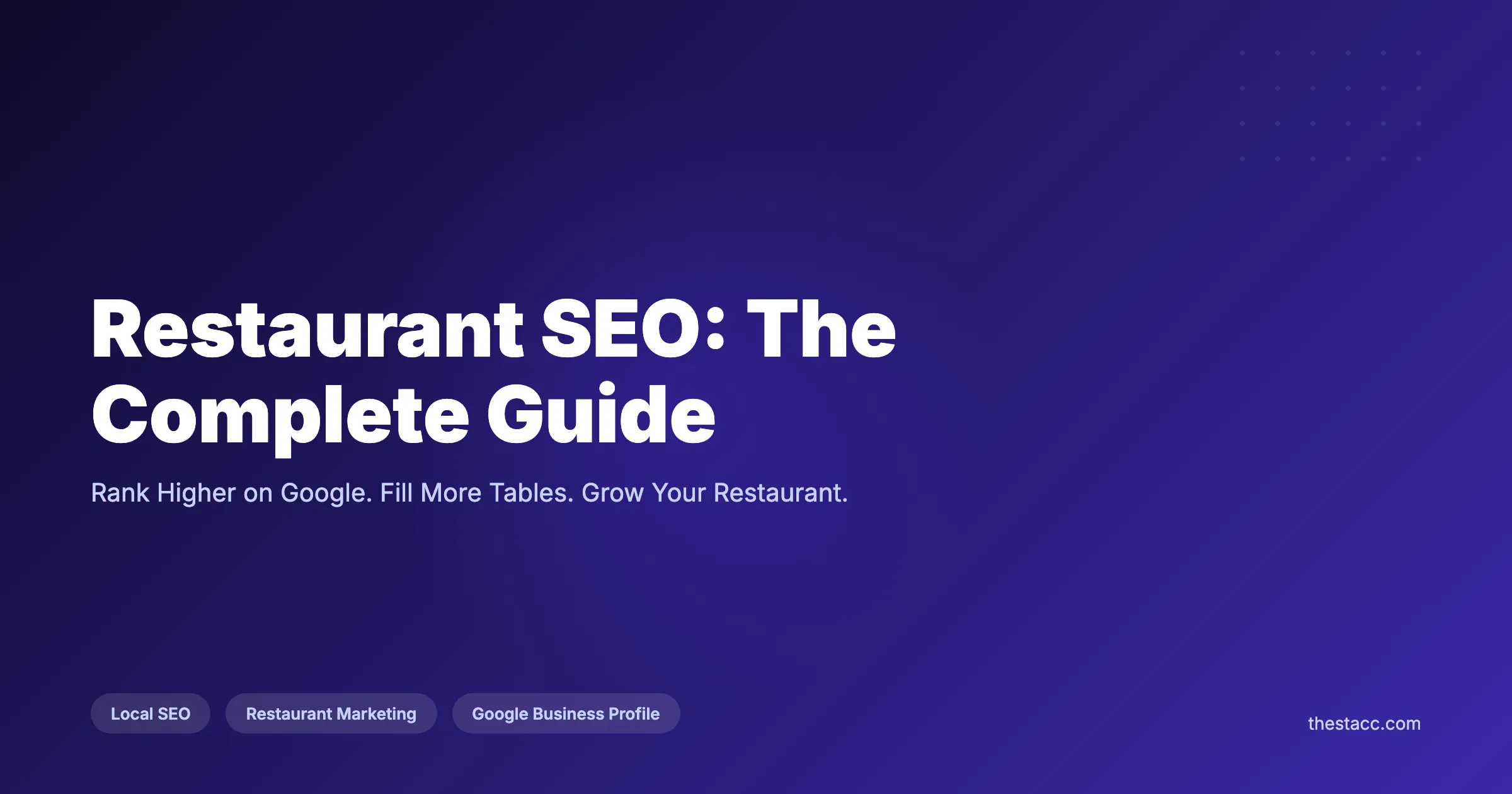 Restaurant SEO: The Complete Guide for 2026