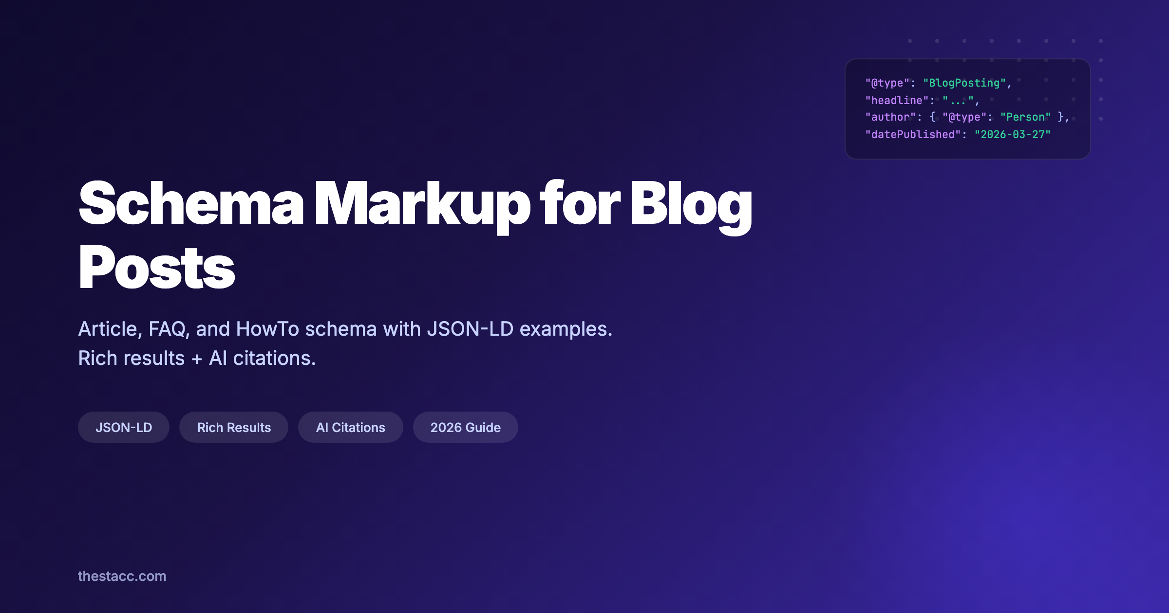 Schema Markup for Blog Posts: Complete Guide (2026)