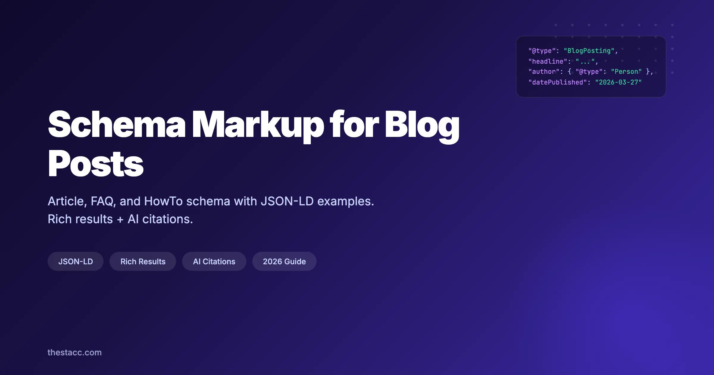 Schema Markup for Blog Posts: Complete Guide (2026)