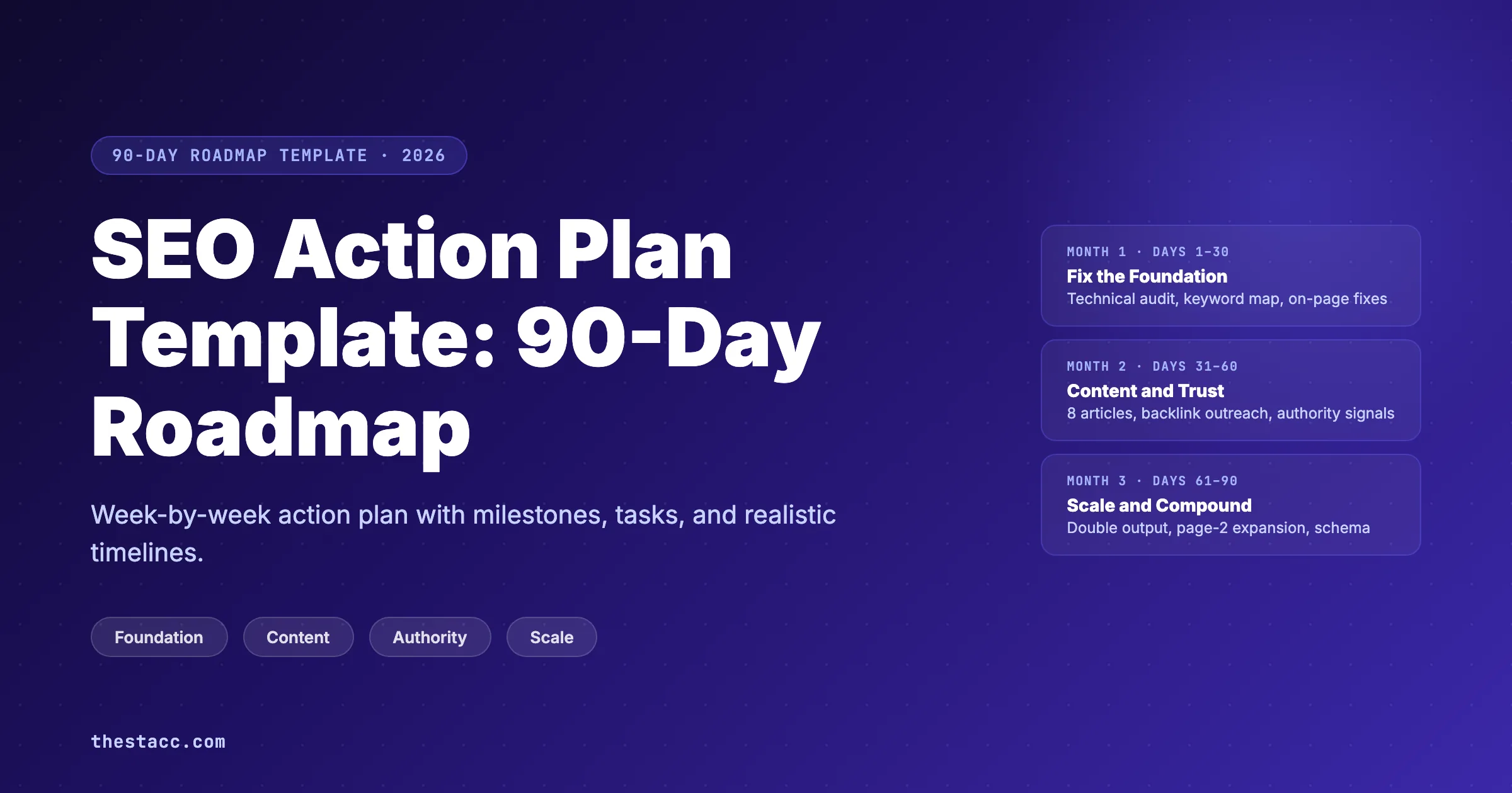 SEO Action Plan Template: 90-Day Roadmap (2026)