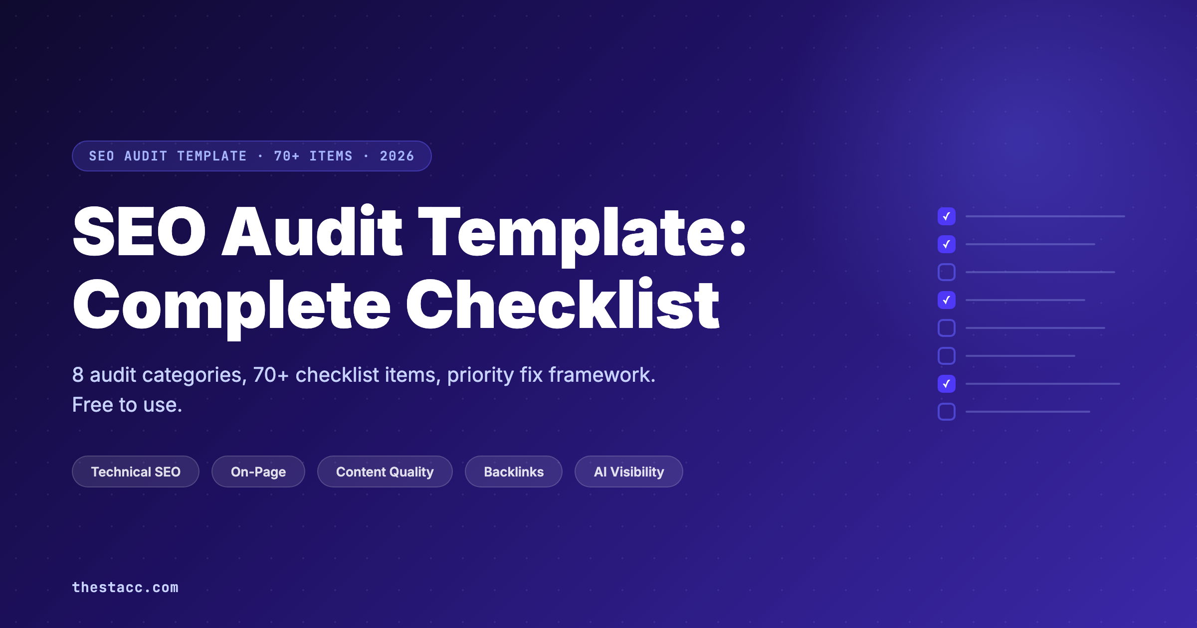 SEO Audit Template: Complete Checklist (2026)