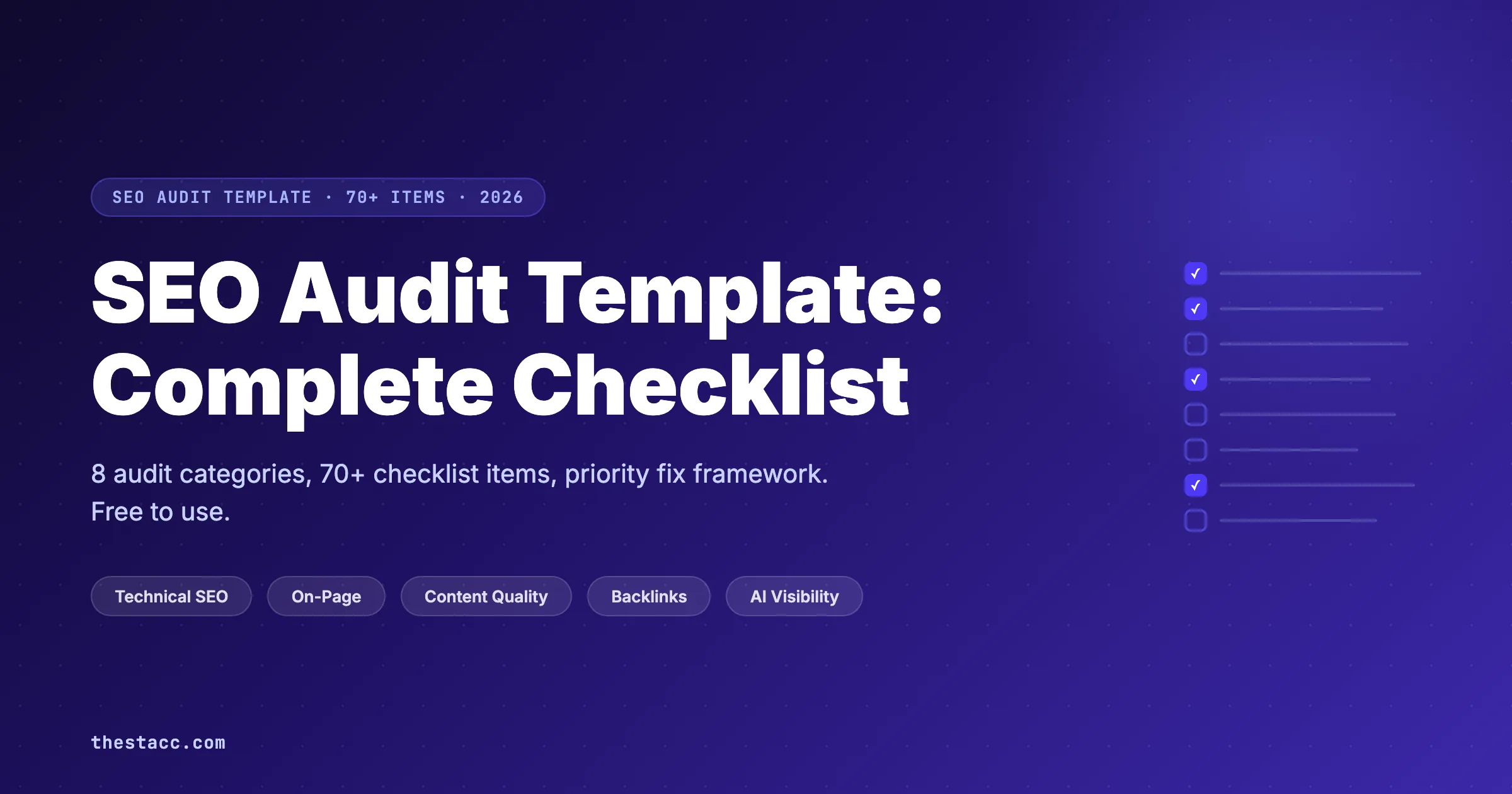 SEO Audit Template: Complete Checklist (2026)