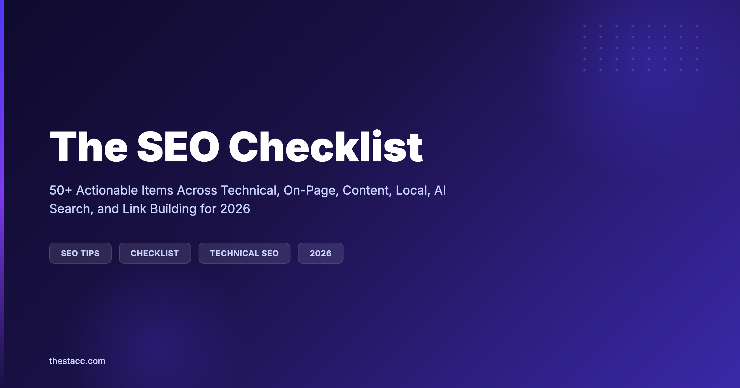 The SEO Checklist for 2026: 50+ Items