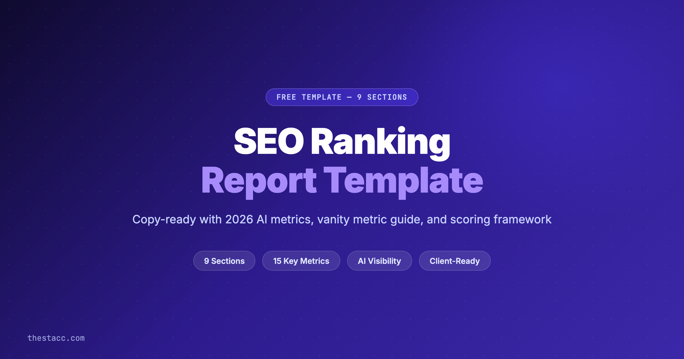 SEO Ranking Report Template: Complete Guide (2026)