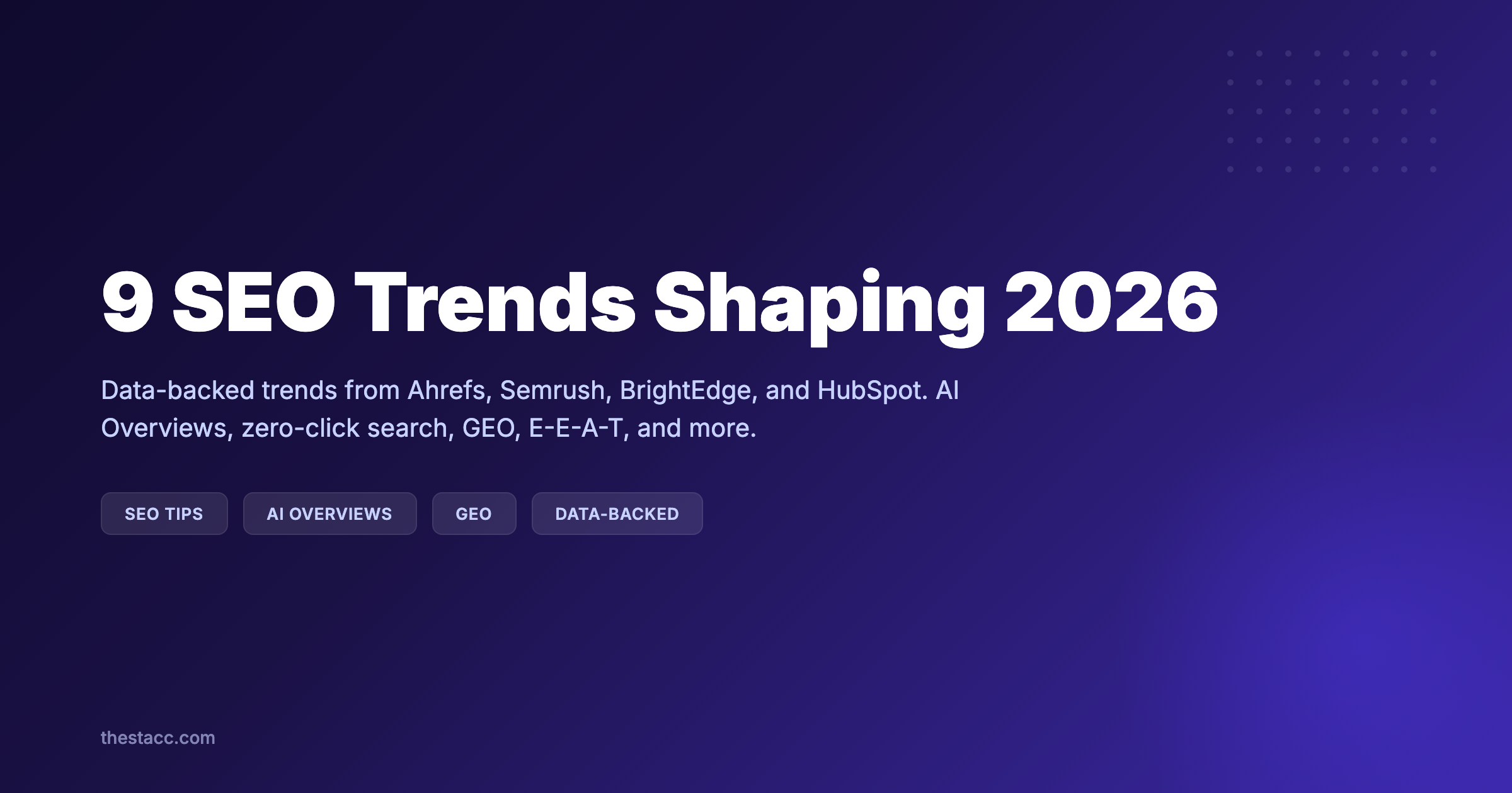 9 SEO Trends Shaping 2026 (Data-Backed)