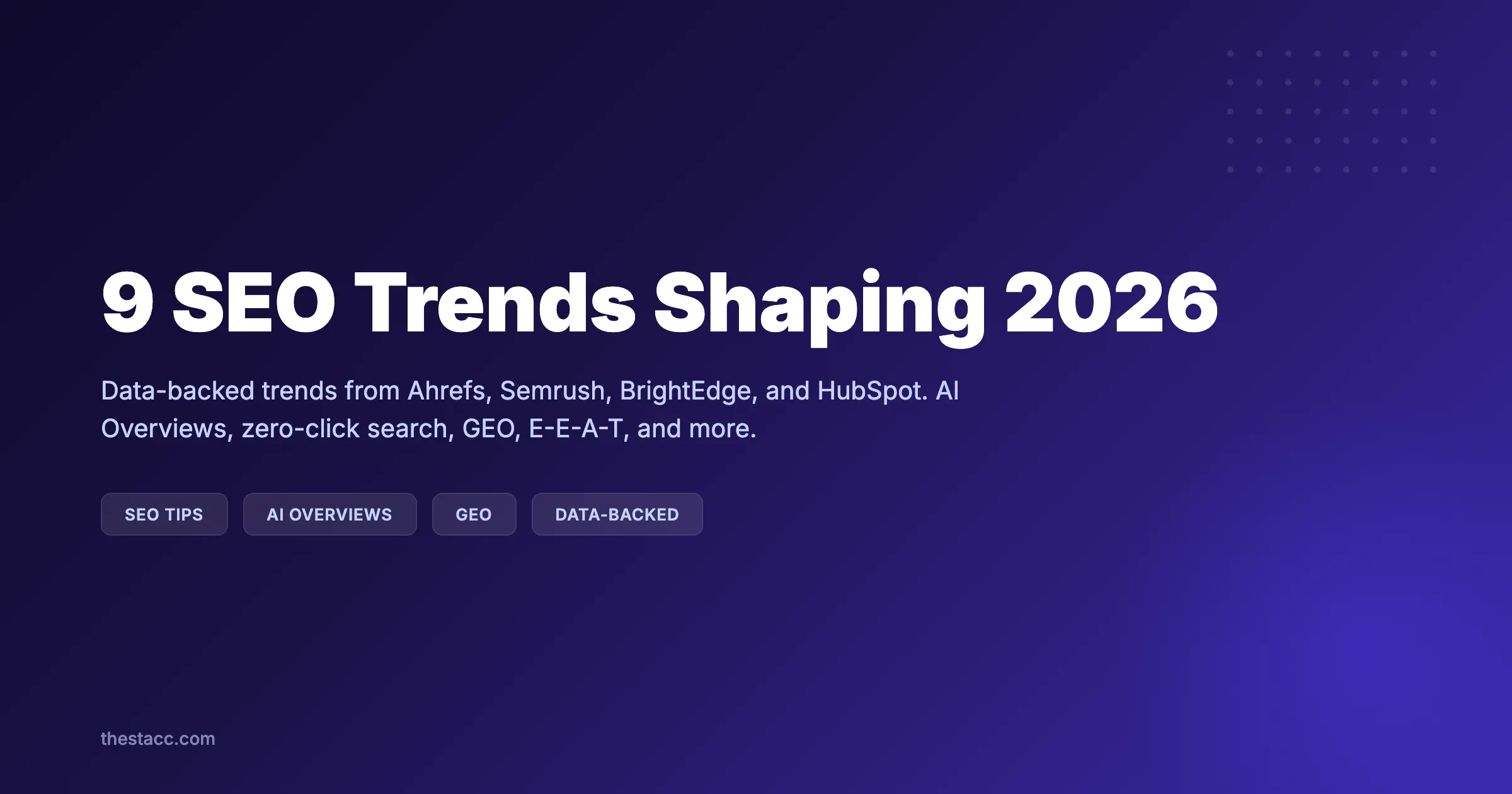 9 SEO Trends Shaping 2026 (Data-Backed)