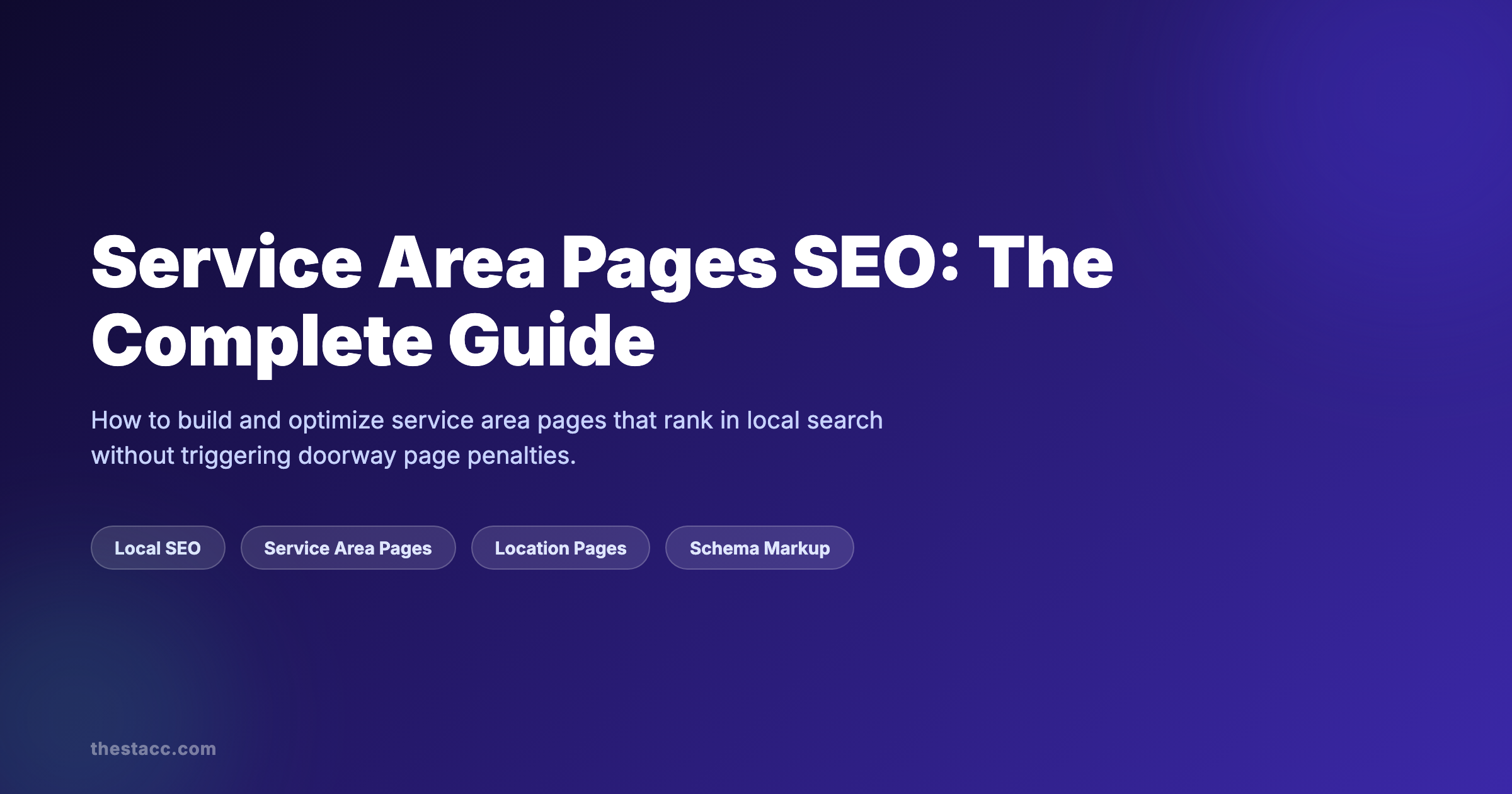 Service Area Pages SEO: The Complete Guide