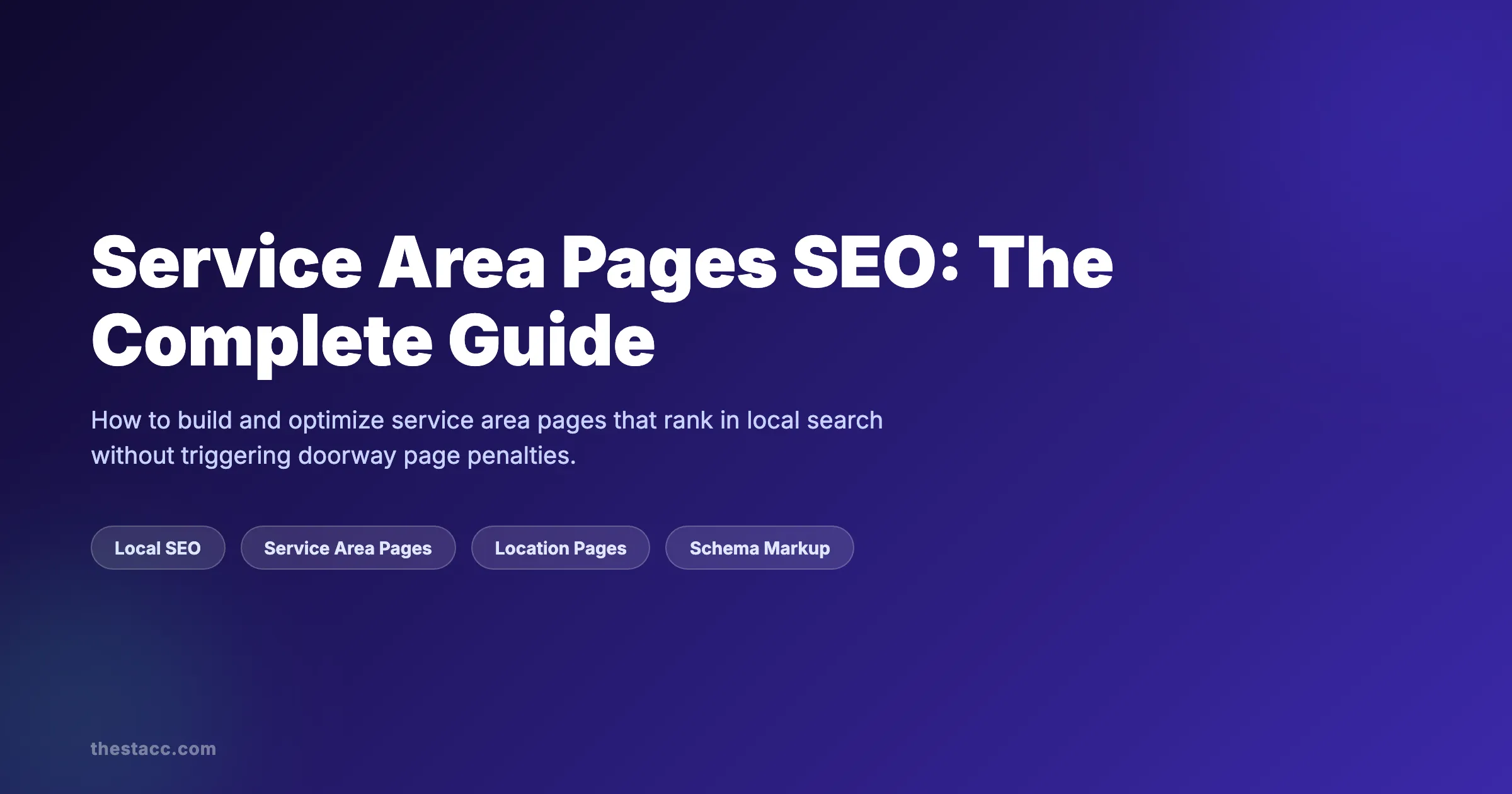 Service Area Pages SEO: The Complete Guide