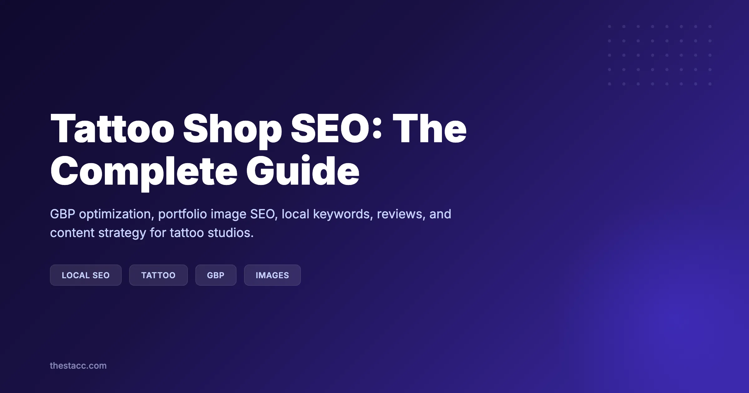 Tattoo Shop SEO: The Complete Guide (2026)