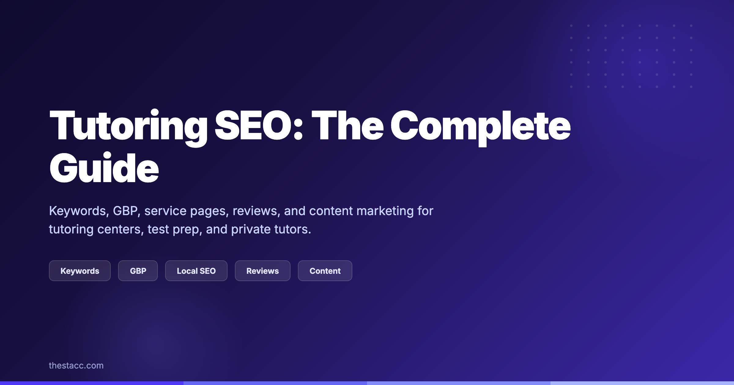 Tutoring SEO: The Complete Guide for 2026