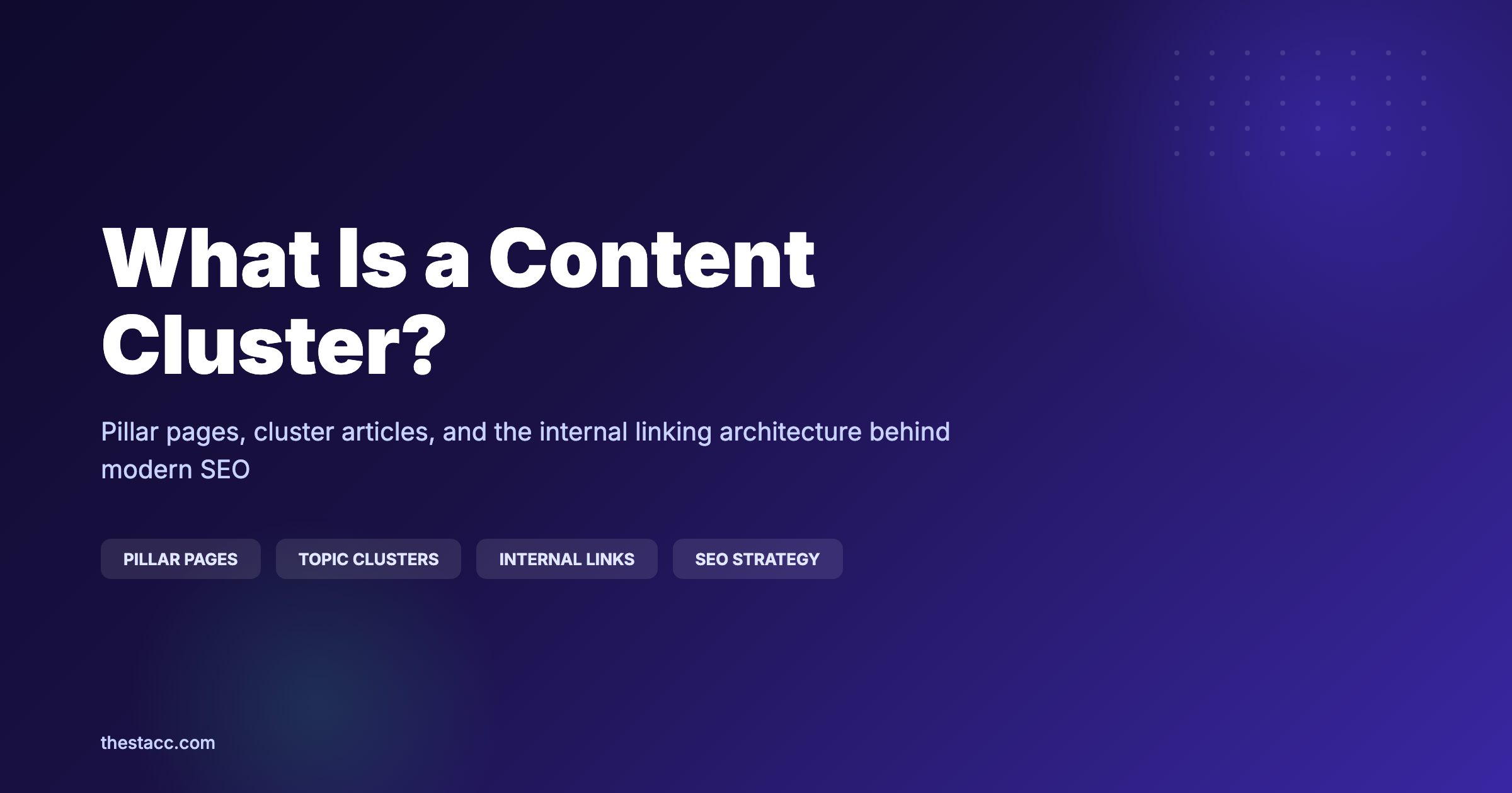 What Is a Content Cluster? SEO Strategy (2026)