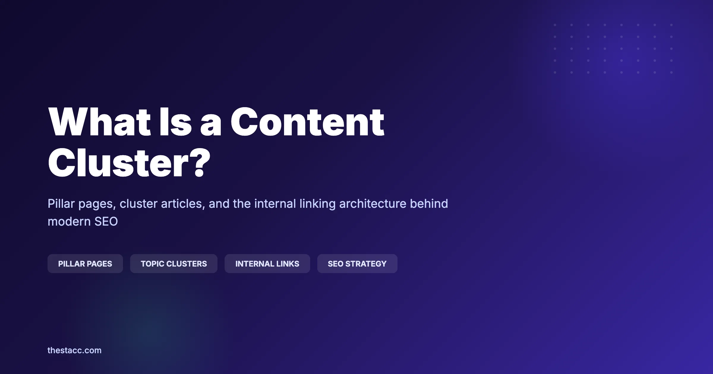 What Is a Content Cluster? SEO Strategy (2026)