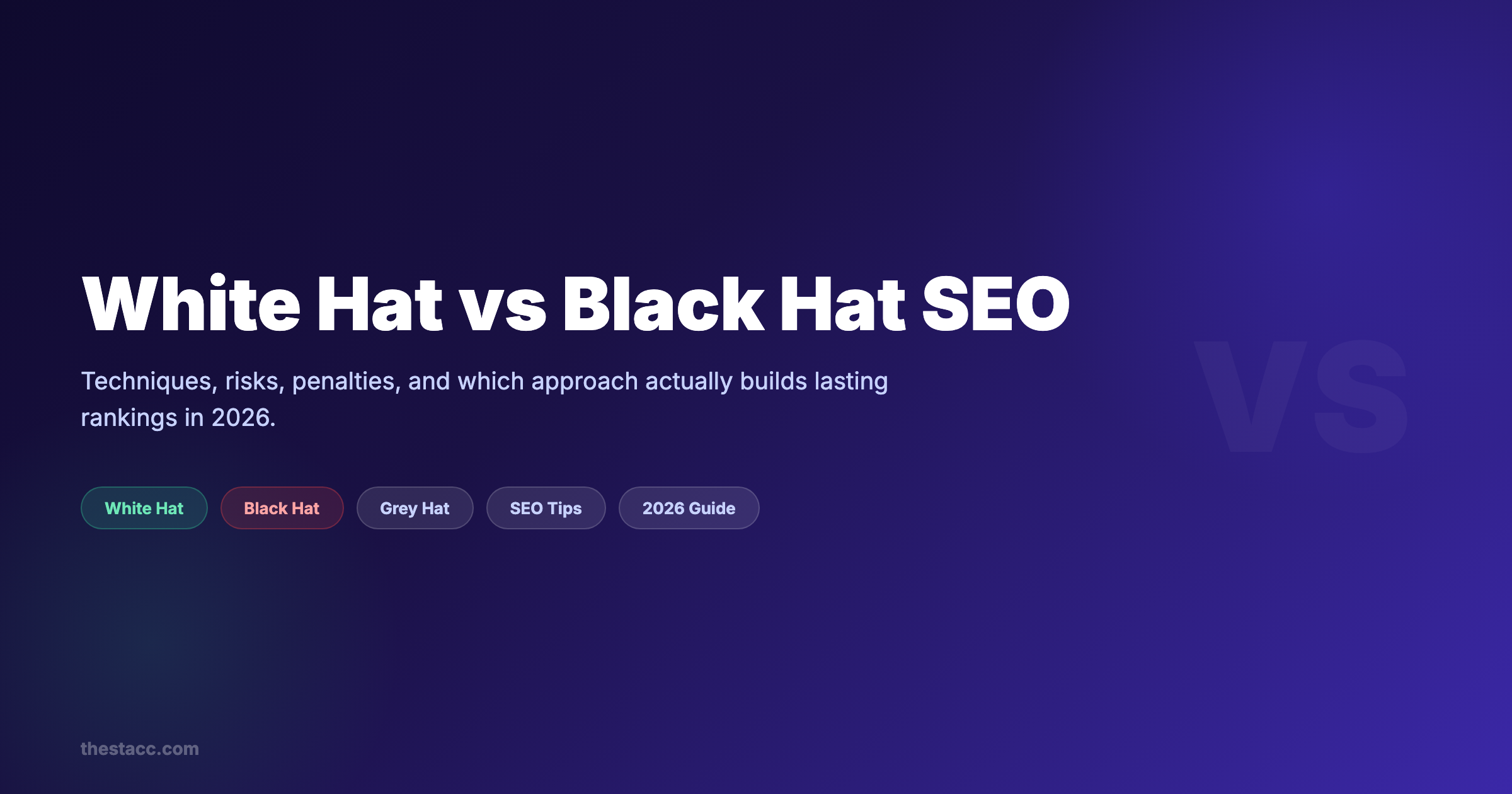 White Hat vs Black Hat SEO: Full Comparison (2026)