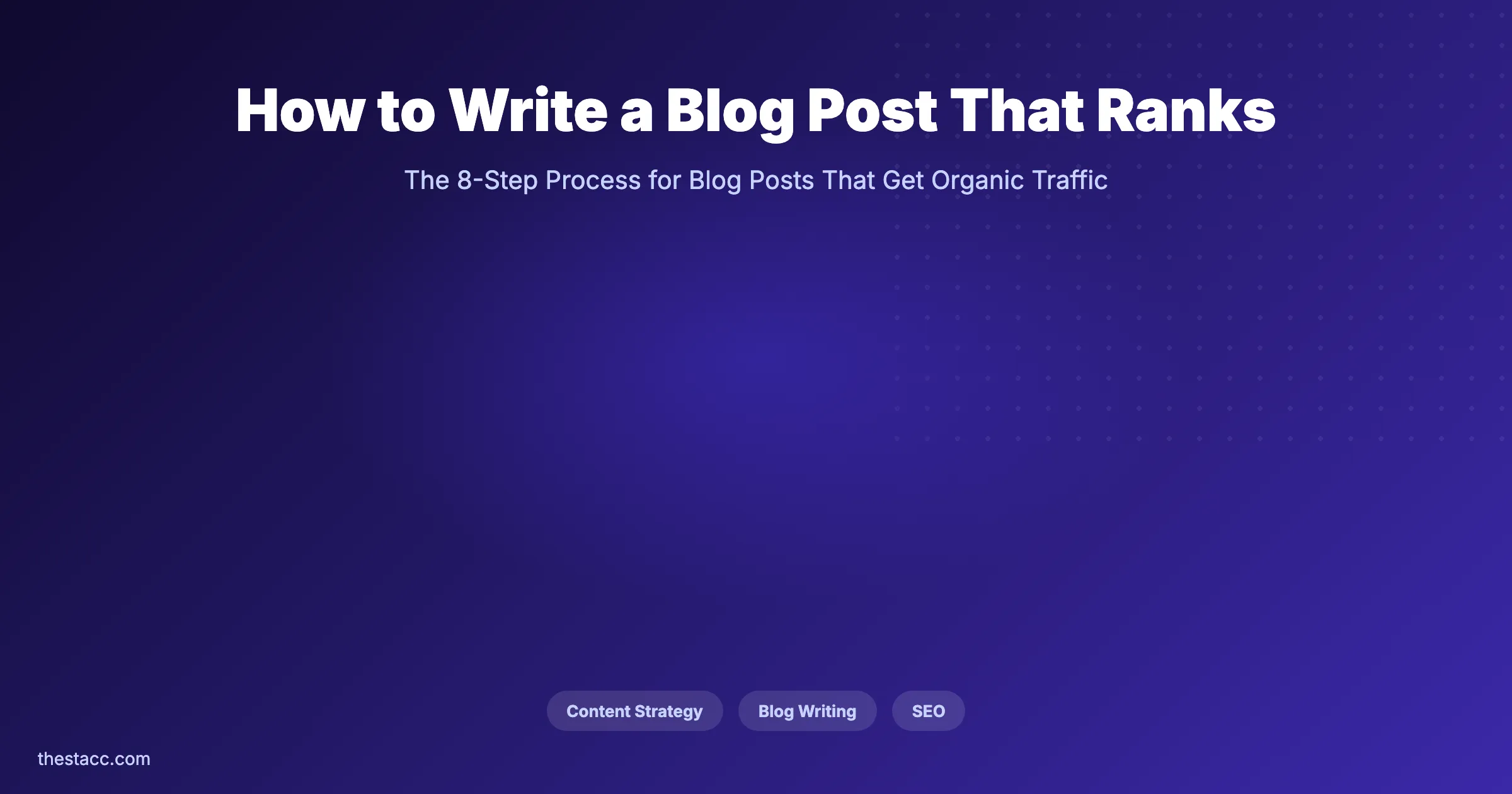 How to Write a Blog Post That Ranks (8 Steps)
