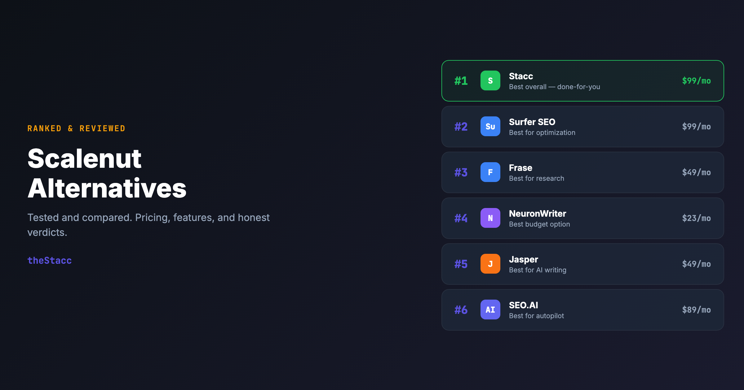 10 Best Scalenut Alternatives in 2026 (Ranked and Reviewed)