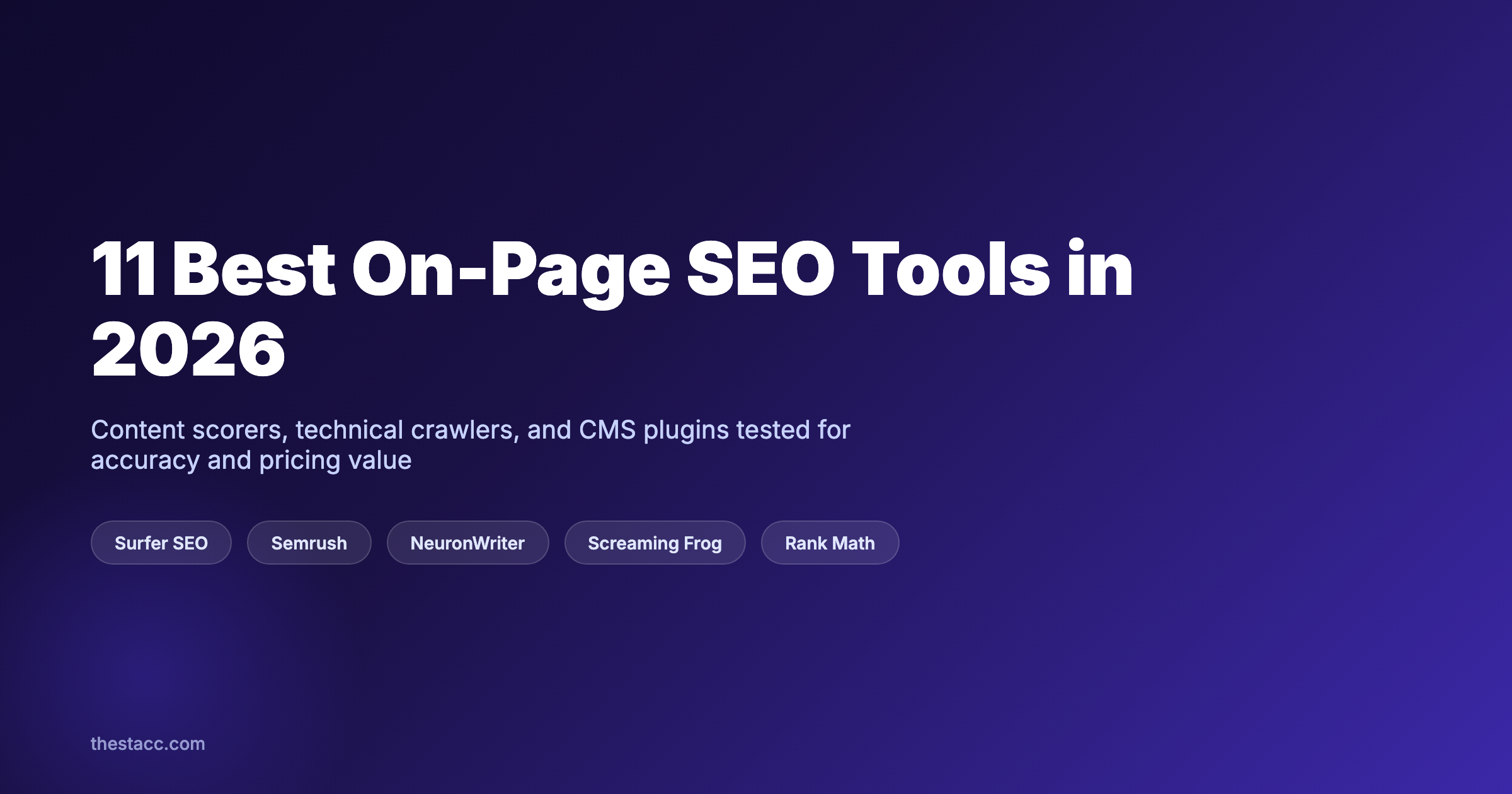 11 Best On-Page SEO Tools in 2026 (Tested and Ranked)