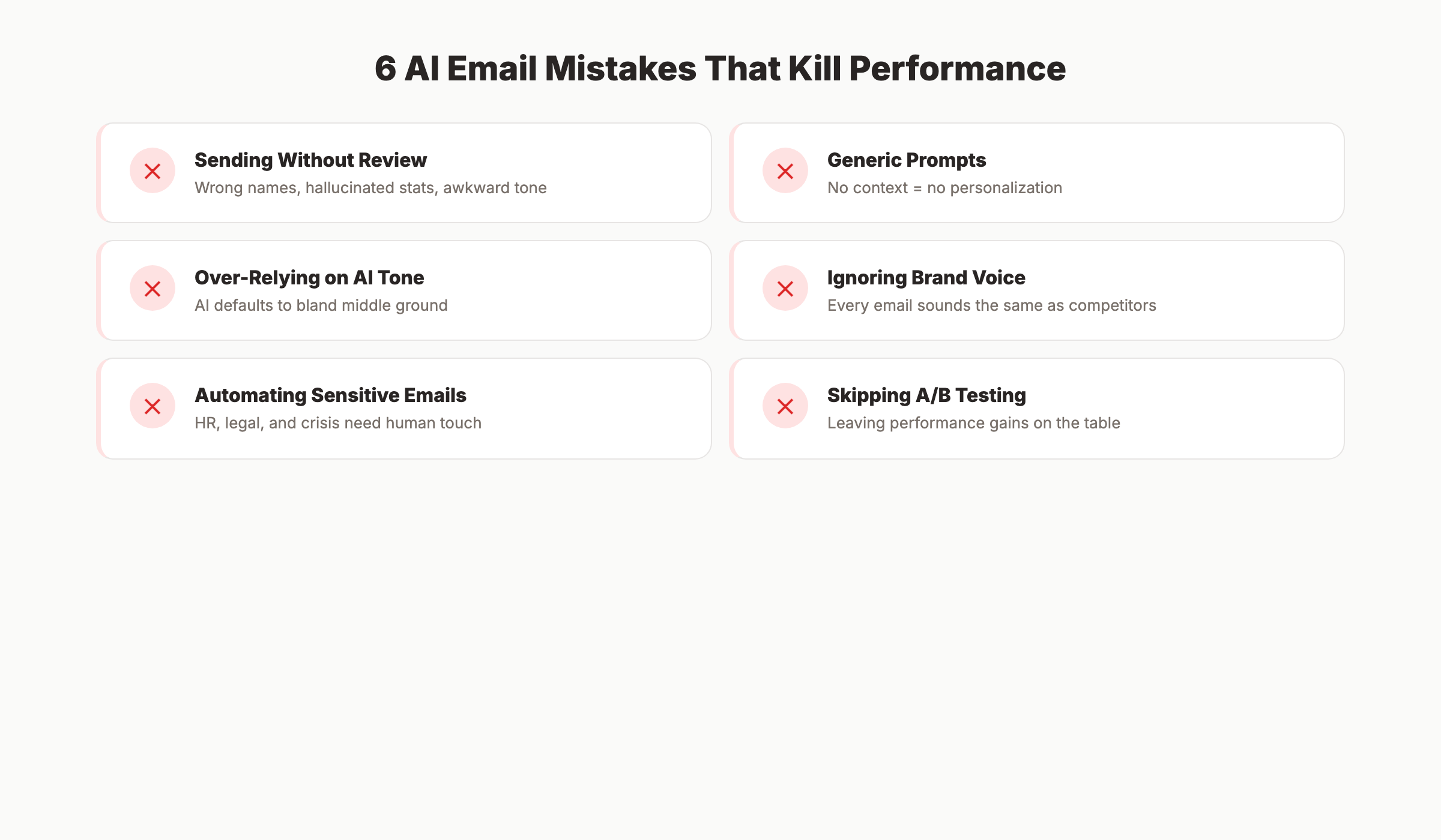 5 common AI email writing mistakes to avoid