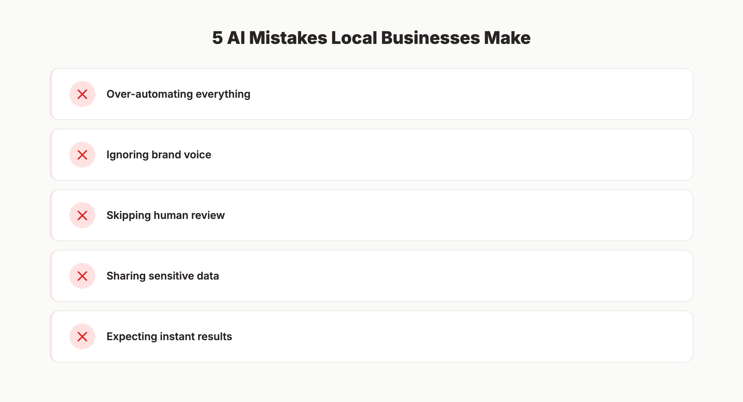 5 common AI mistakes local businesses make