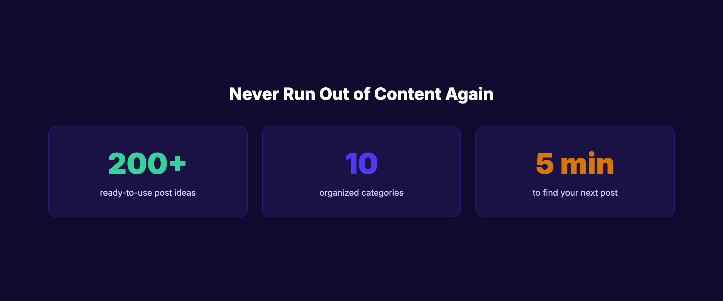 Never run out of social media content again