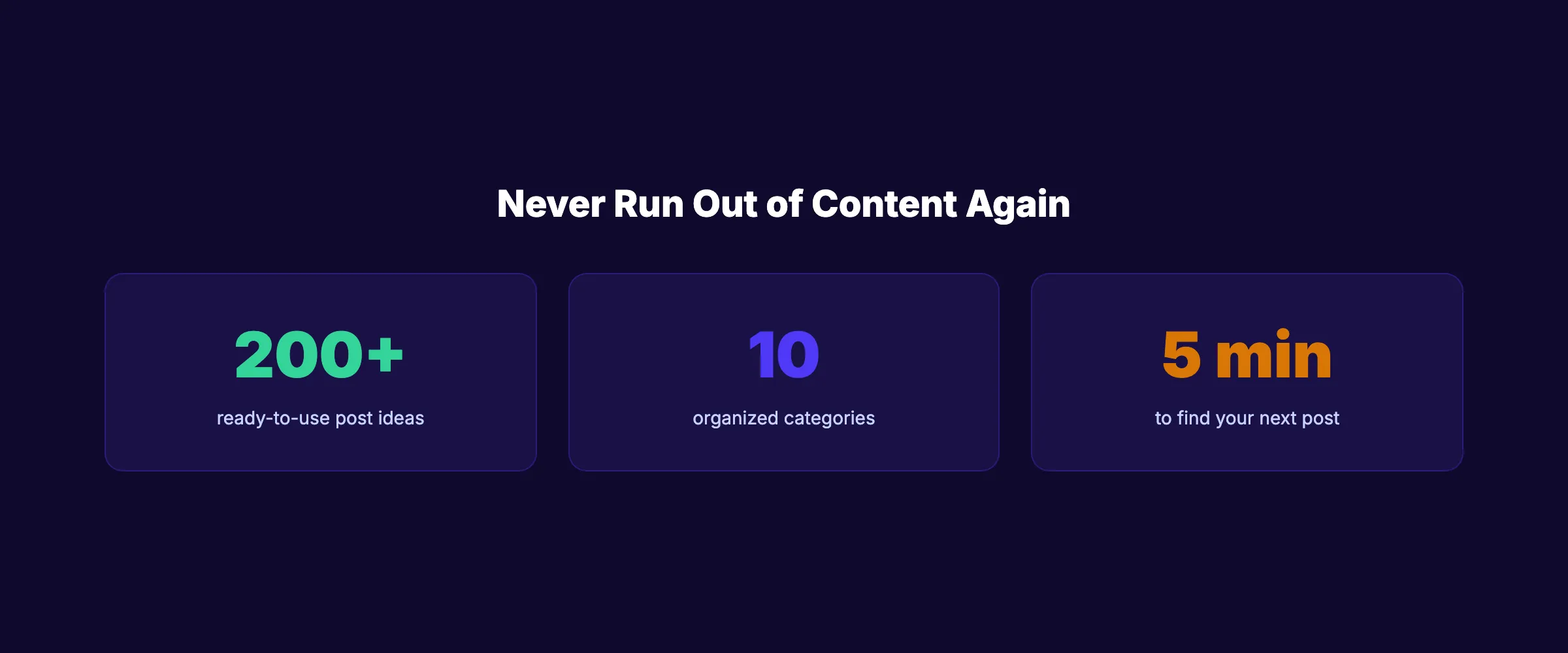 Never run out of social media content again