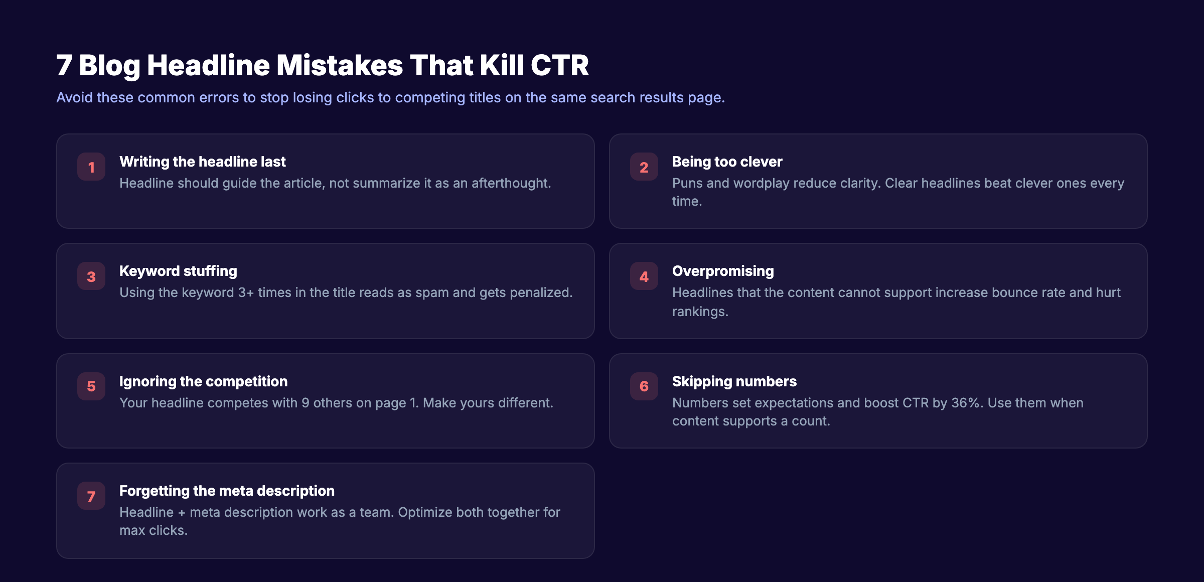Blog headline mistakes to avoid