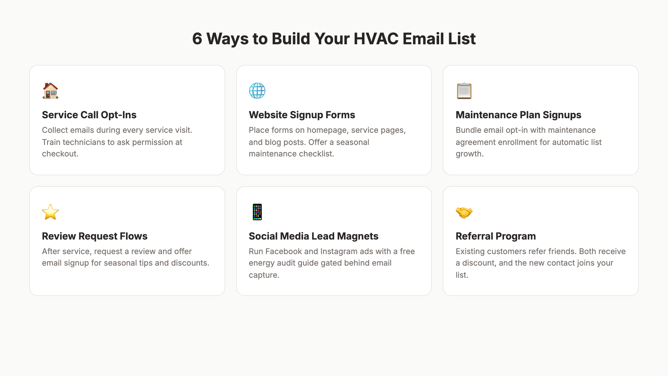 6 ways to build your HVAC email list