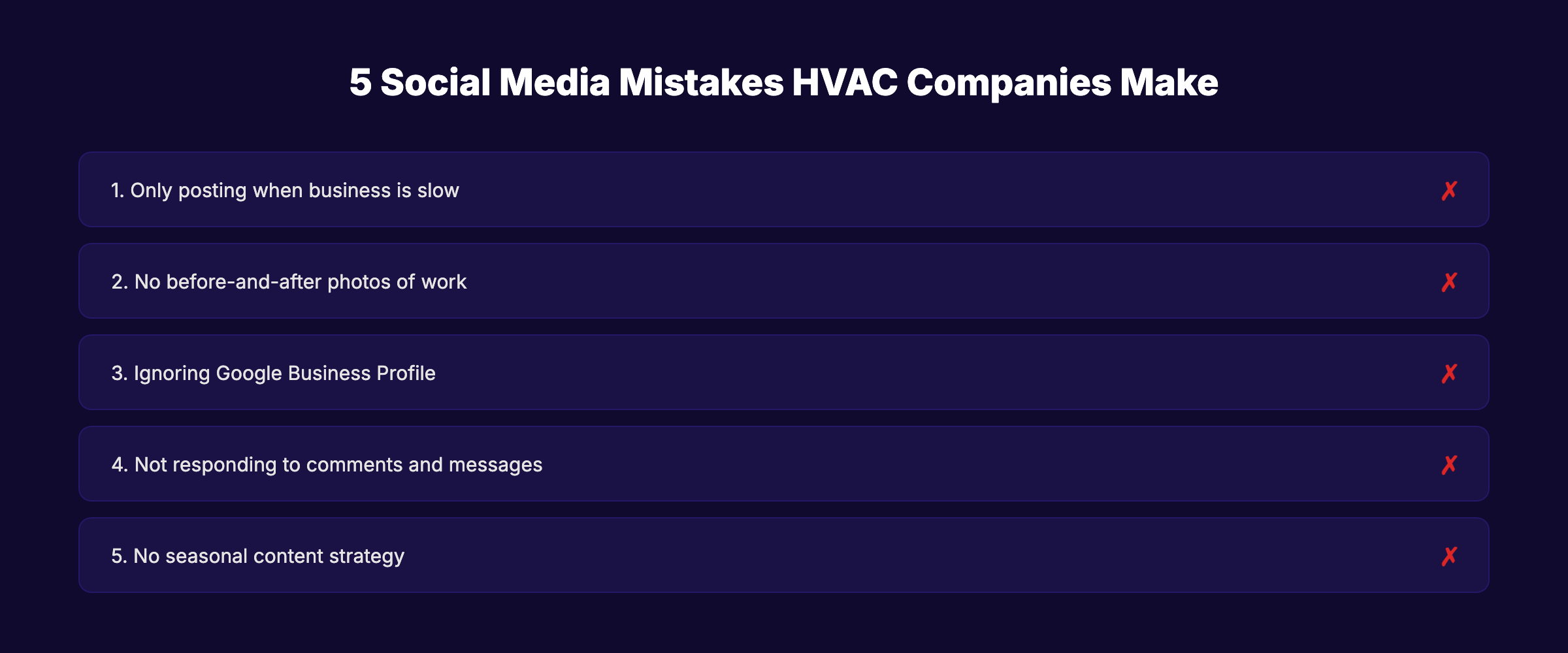 Common social media mistakes HVAC companies make