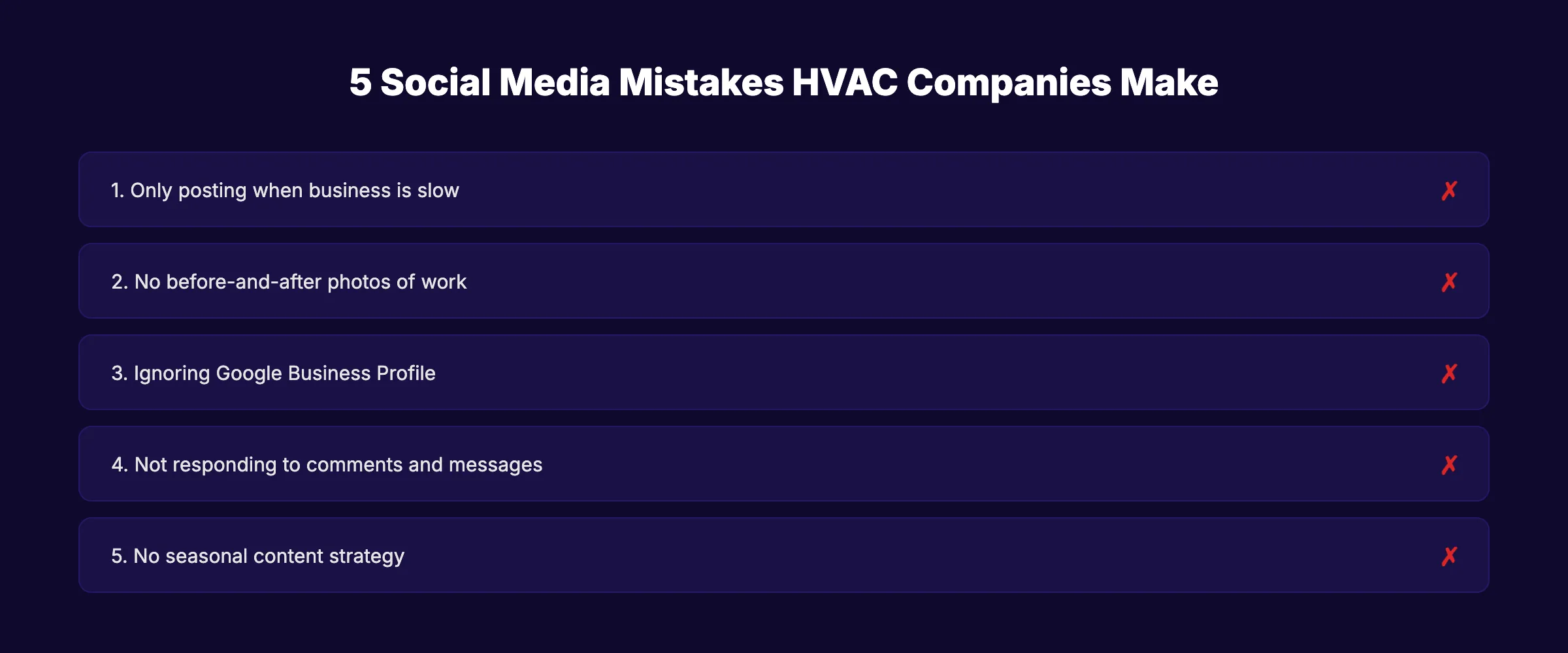 Common social media mistakes HVAC companies make
