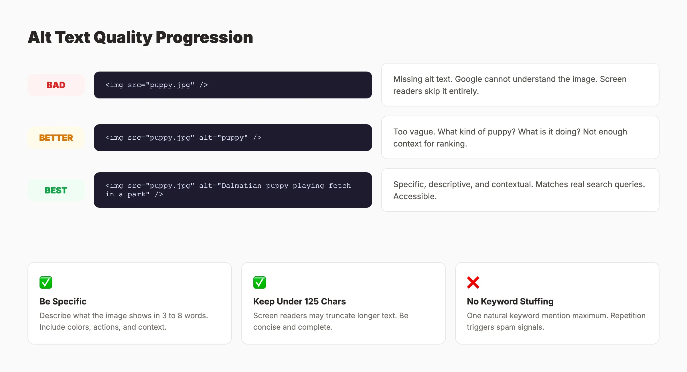 Alt text best practices for image SEO