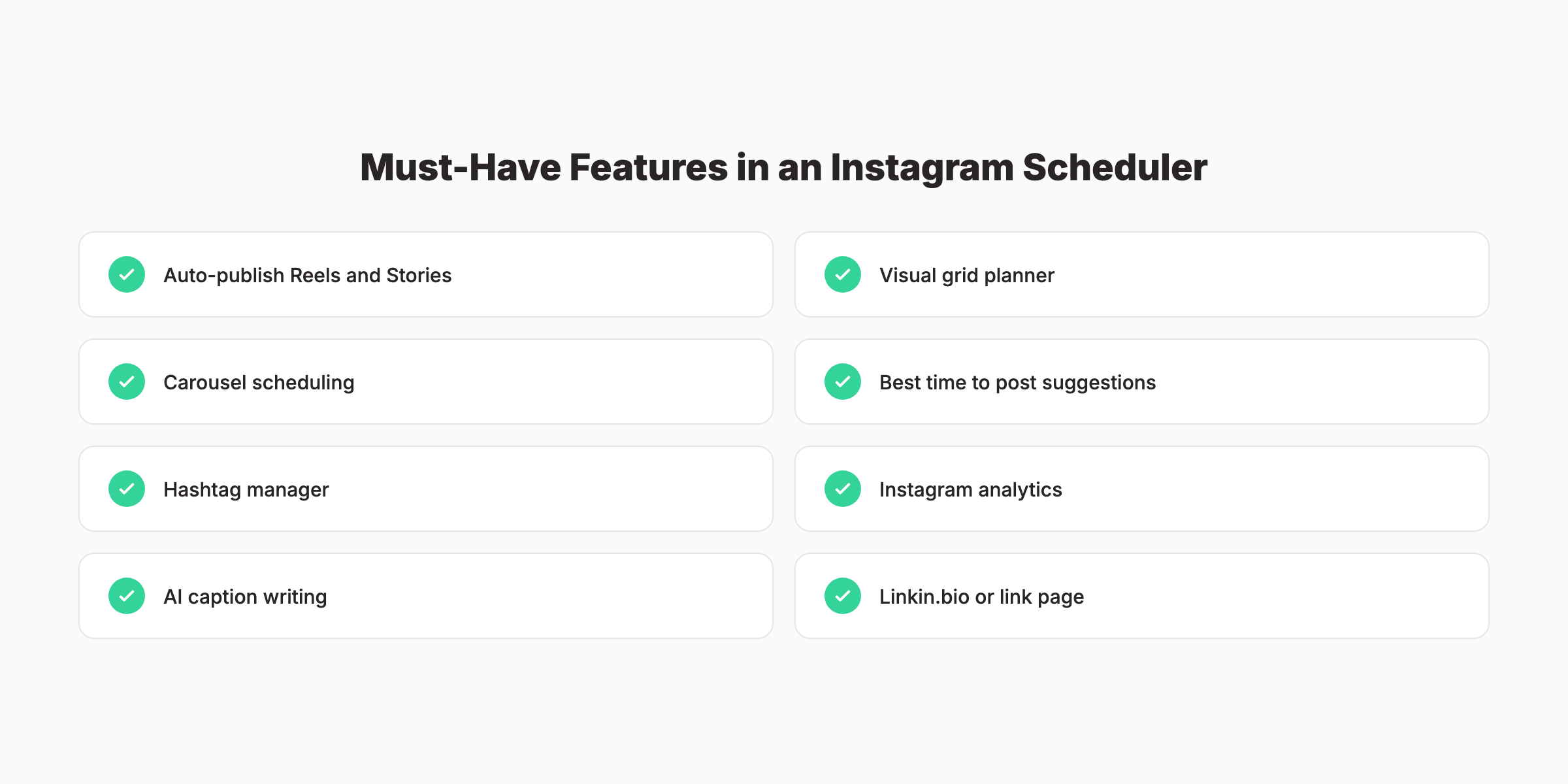 Must-have features in an Instagram scheduler