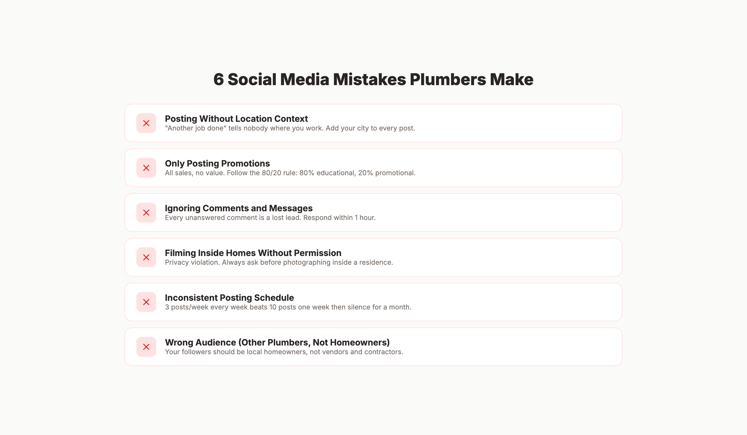 Common social media mistakes plumbers make and how to avoid them