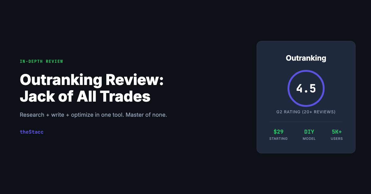 Outranking Review 2026: AI SEO Writer With a Workflow Problem